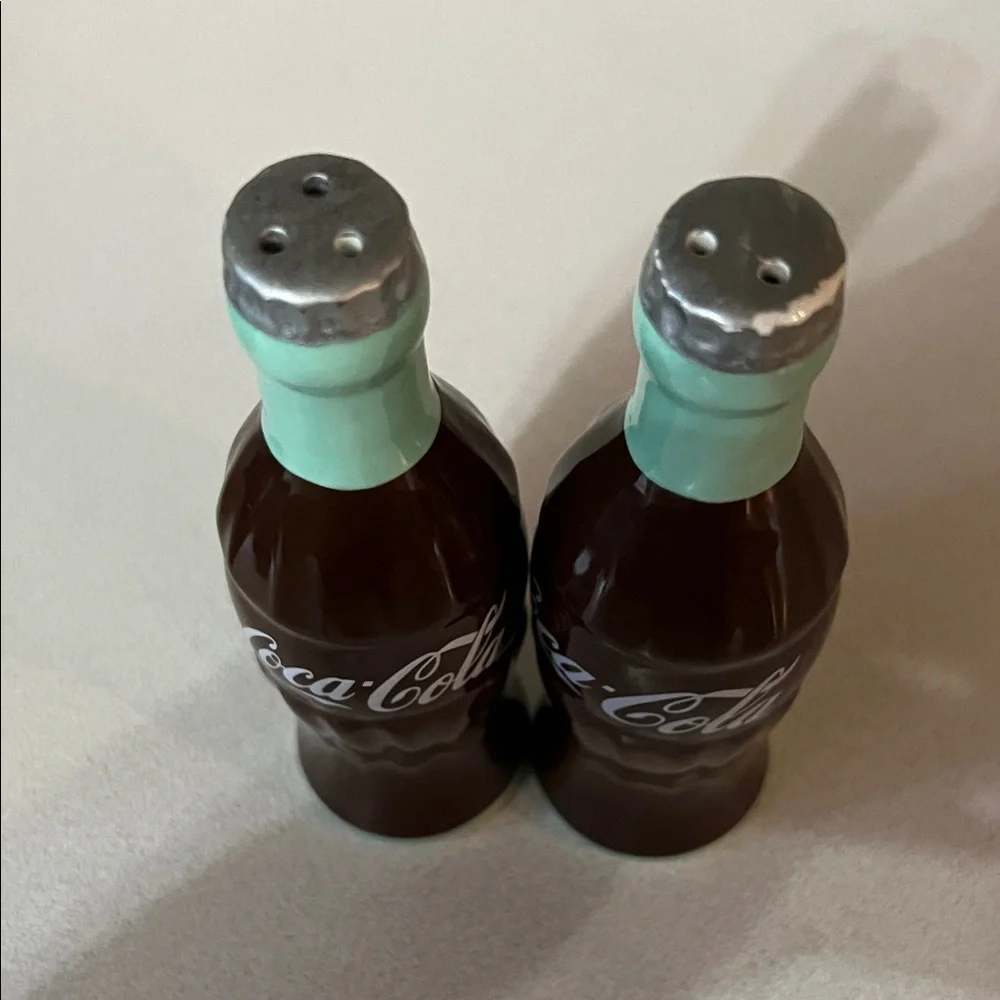 Coca Cola Mint and Brown salt and pepper Bottle Shakers